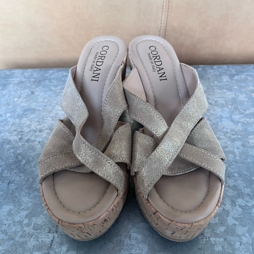 Cordani Gold Wedge Heels size 38